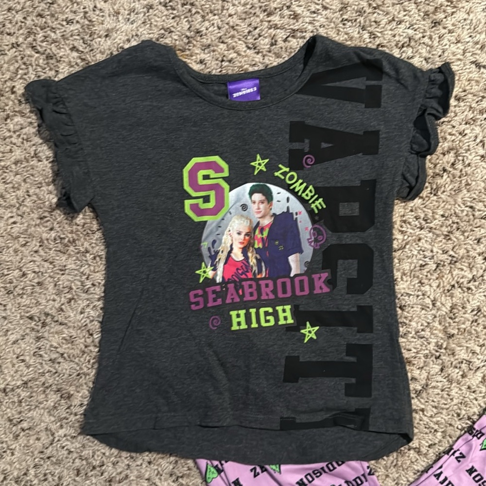 Girls size 6/6X Disney Zombies 2 matching pants set - Picture 2 of 3